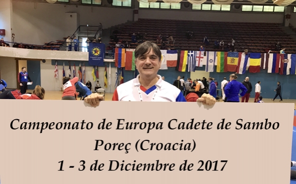 Carlos Gómez árbitro en el Cto. de Europa Cadete