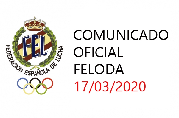 COMUNICADO OFICIAL FELODA 17/03/2020