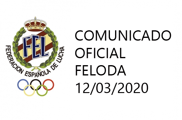 COMUNICADO OFICIAL FELODA 12/03/2020