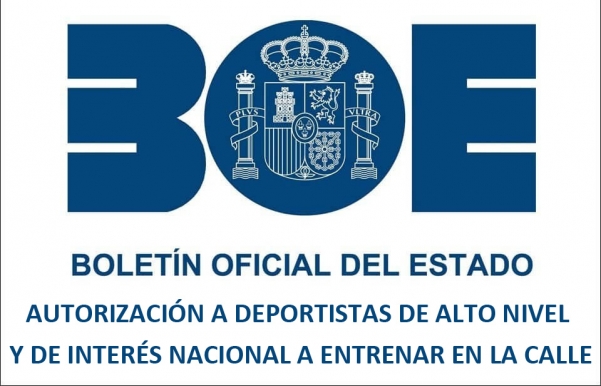 Autorización a deportistas de Alto Nivel y de Interés Nacional a entrenar en la calle