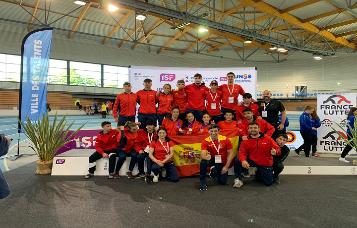 Tres oros para la lucha española en la Gymnasiade